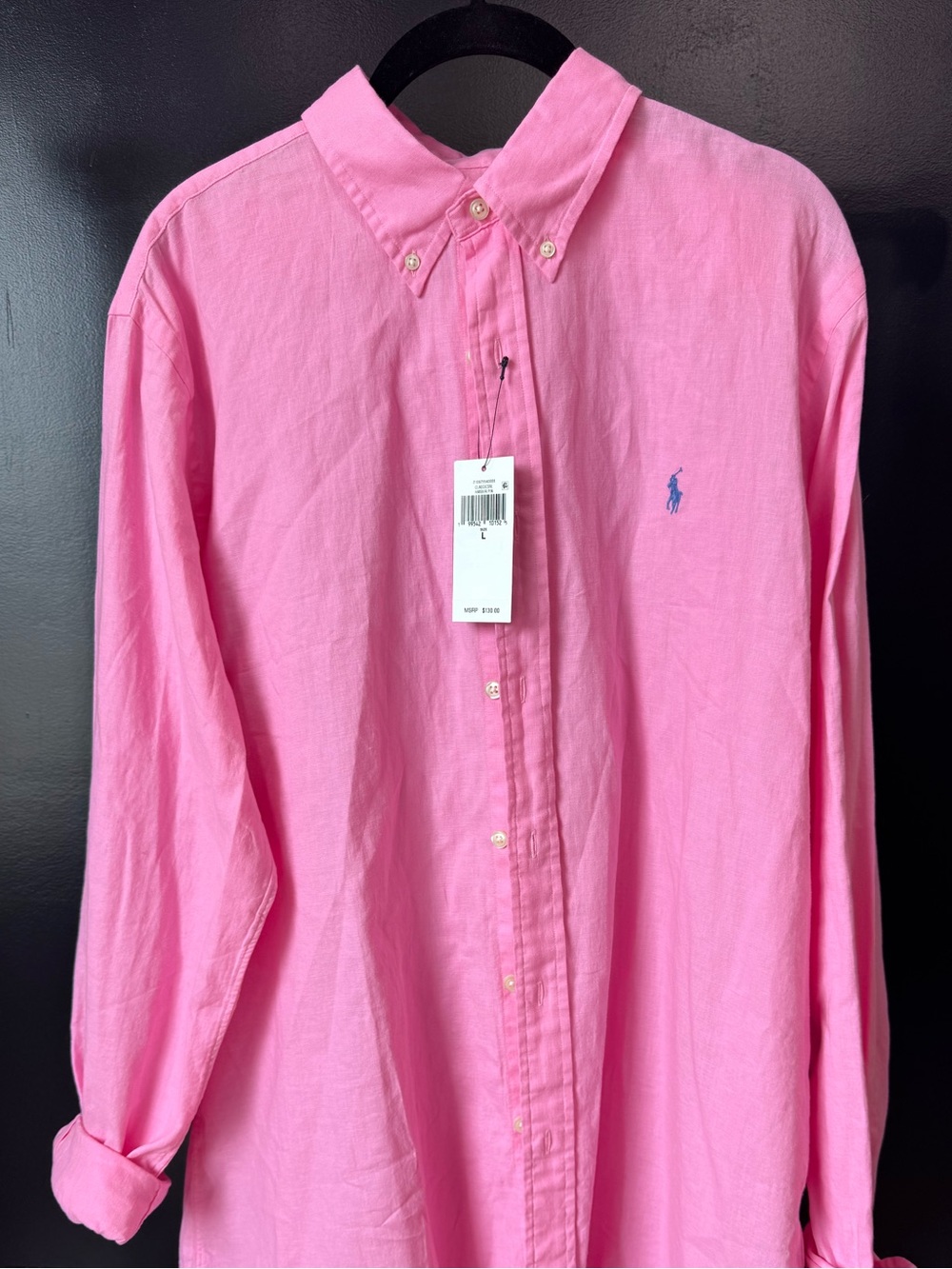 Polo Ralph Lauren | Pink Button-Down Oxford Shirt | Size Large